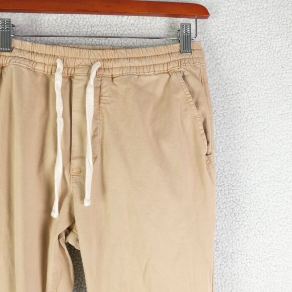 Marine Layer Sweatpants Mens Medium Beige Brown Slim Fit Heavyweight Cotton - Picture 2 of 12